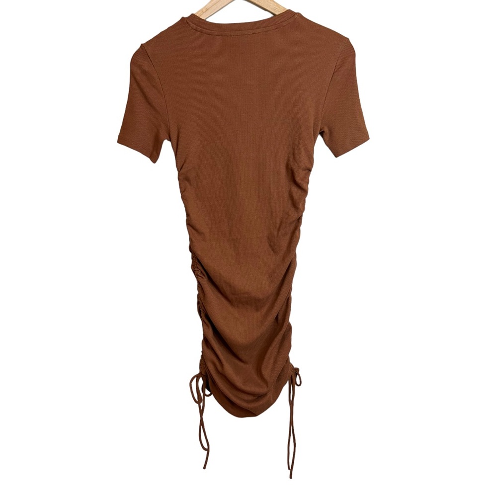 Zara Ruched Ribbed Dress - Picture 5 of 6